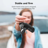 Dual-Pack AirTag Holders with Keychain & Wire Cable
