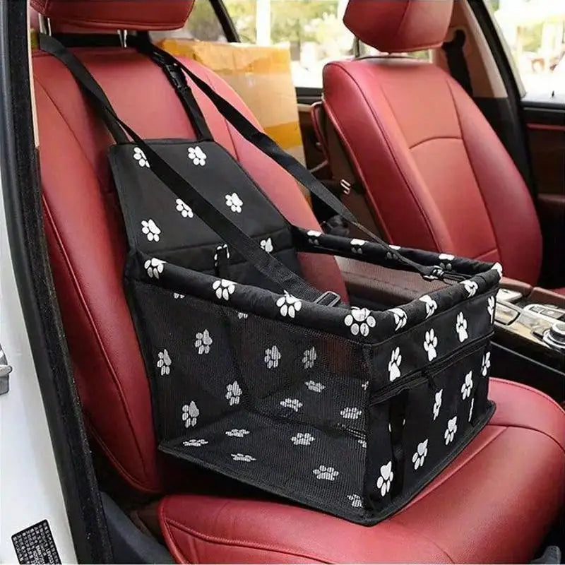 Foldable Dog Car Booster Seat with Safety Belt
