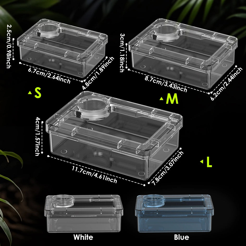 Anti-Escape Feeding & Water Bowl — Keeps Mealworms & Roaches In for Lizards & Geckos