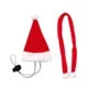 Christmas Santa Hat & Scarf Set — Mini Costume for Small Pets