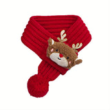 Pet Christmas Knitted Scarf (Snowman, Elk & Santa Designs)
