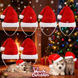 Plush Santa Hat for Dogs (Christmas Costume Accessory)