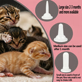 Pet Milk Feeding Bottle Set — 3 Replaceable Nipples for Puppies & Kittens