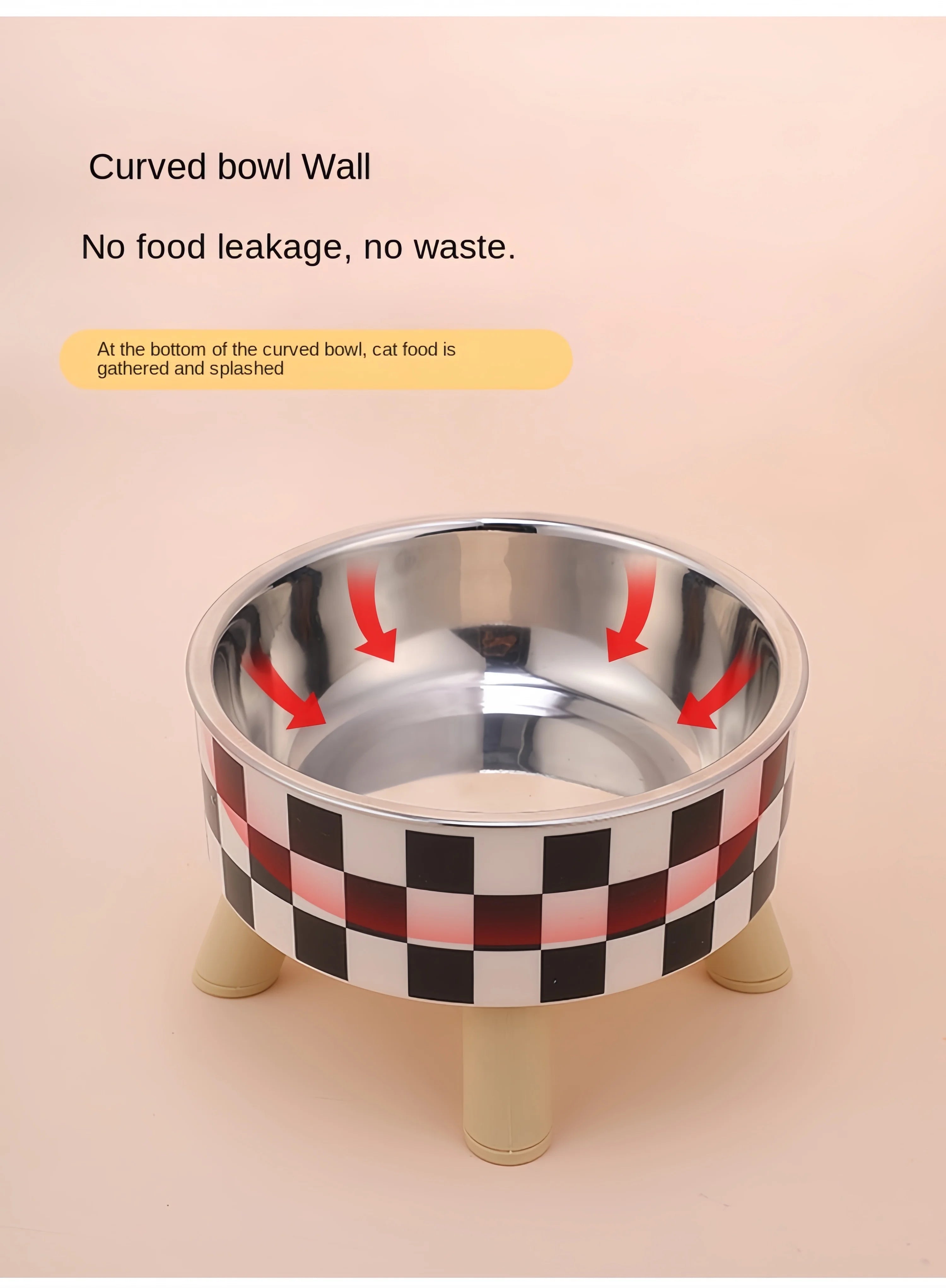 Raised Stainless Steel Pet Feeder Bowl