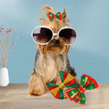 Christmas Pet Hair Bows 10-Pack (Holiday Party Accessories)
