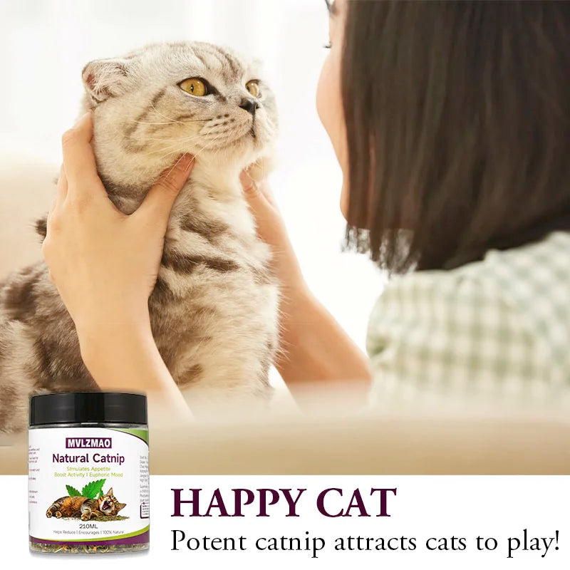 100% Natural Silvervine Catnip — Potent Loose-Leaf Blend, 210ml