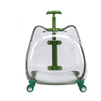 Fully Transparent Space Cabin Pet Trolley Case for Cats & Small Dogs