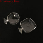 Glass Aquarium Shrimp Feeding Ring & Feeder Dish (Transparent, Floating, Bottom)