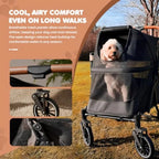 Premium All-Terrain Dog Stroller with Carbon Steel Frame for Medium Dogs — Max 55 lbs
