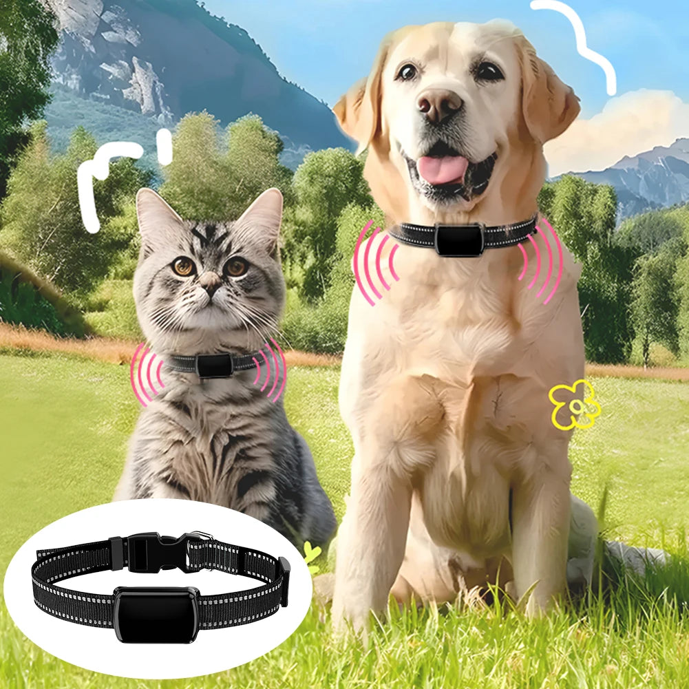 Smart GPS Pet Locator with Adjustable Collar for Dogs & Cats - Real-Time Tracking