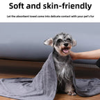Thickened Cotton Pet Bath Towel — Quick-Drying, No Shed, Large Sizes