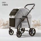 Bello Premium Foldable 4-Wheel Pet Stroller for Large Dogs — New Design Travel Carrier