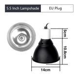 5.5in Reptile Lamp Dome with Ceramic Socket — Anti-Scald Shade for Terrariums