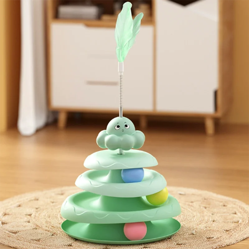 3-Layer Spinning Turntable Cat Toy