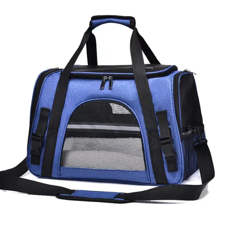 Portable Breathable Handheld Foldable Pet Travel Bag & Car Carrier for Small Dogs & Cats
