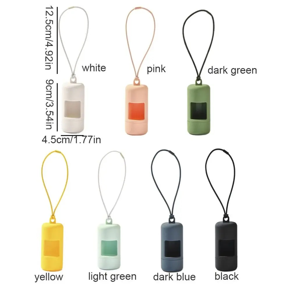 Dog Poop Bag Holder with Hanging Rope (Candy Color, Durable Plastic)