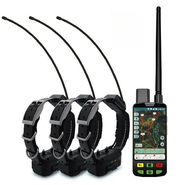 Multi-Dog GPS Tracker & Remote Training Device with Handheld Unit for Working Dogs