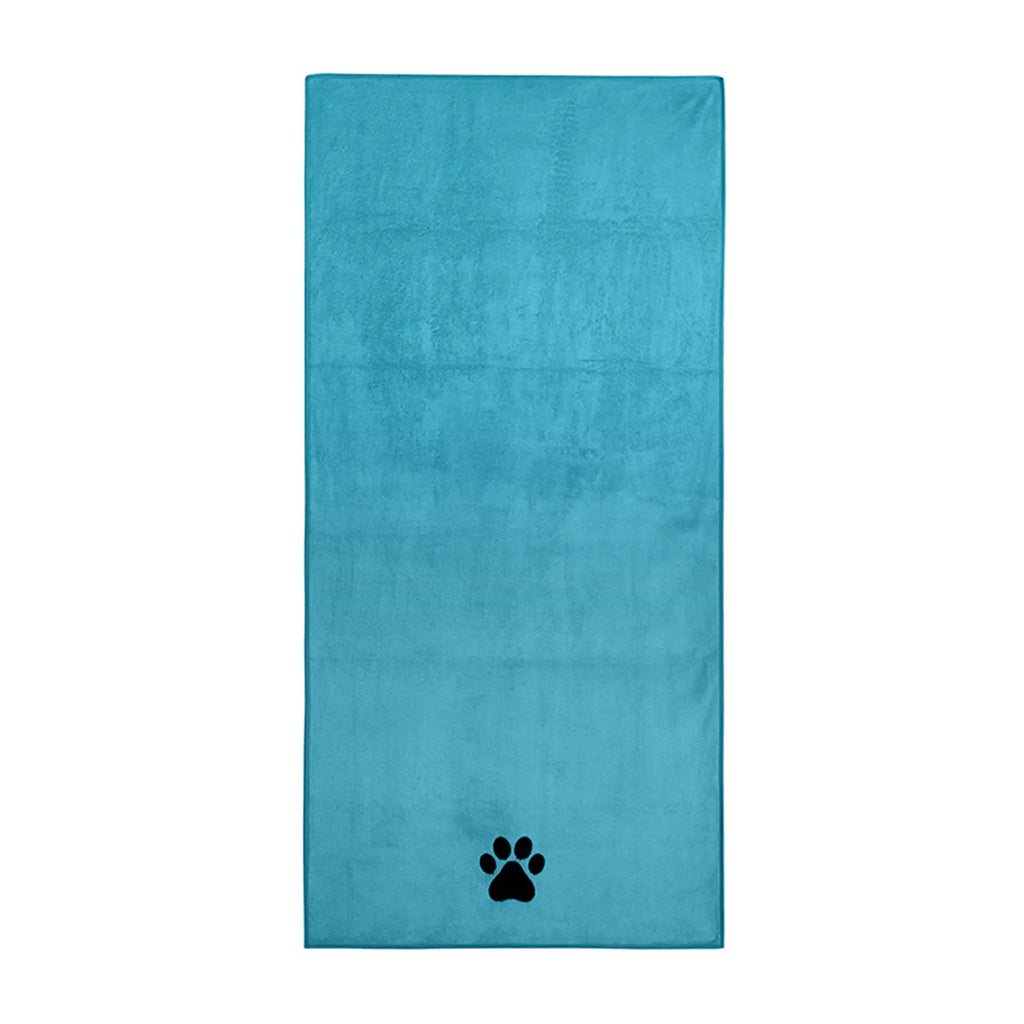 Microfiber Dog & Cat Bath Towel — Embroidered, Super-Absorbent, Two Sizes