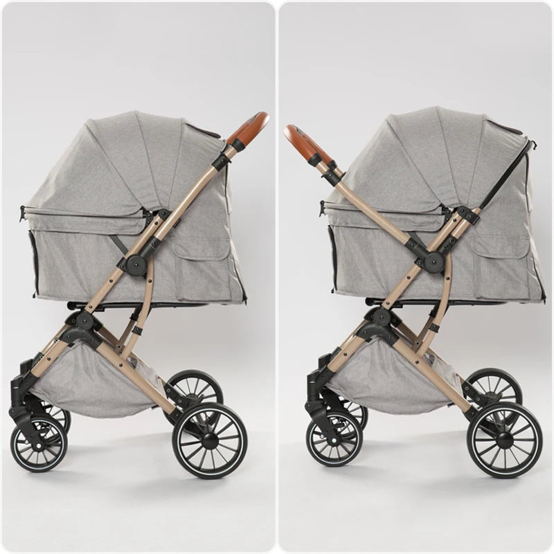 Foldable Separable Pet Stroller for Medium Dogs — Travel-Ready Dog Cart with Detachable Carrier