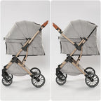 Foldable Separable Pet Stroller for Medium Dogs — Travel-Ready Dog Cart with Detachable Carrier