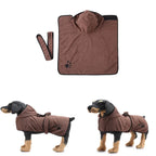 Microfiber Dog Bath Towel — Super-Absorbent Wearable Robe, XS–XL