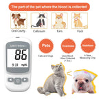 Pet Blood Glucose Monitor Kit for Dogs & Cats - Pain-Free No-Coding System