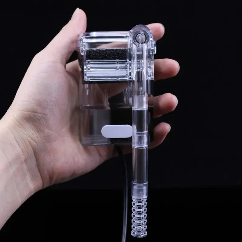 USB Mini Suspended Aquarium Filter (2.5W, 250L/H, Under 30cm Tanks)