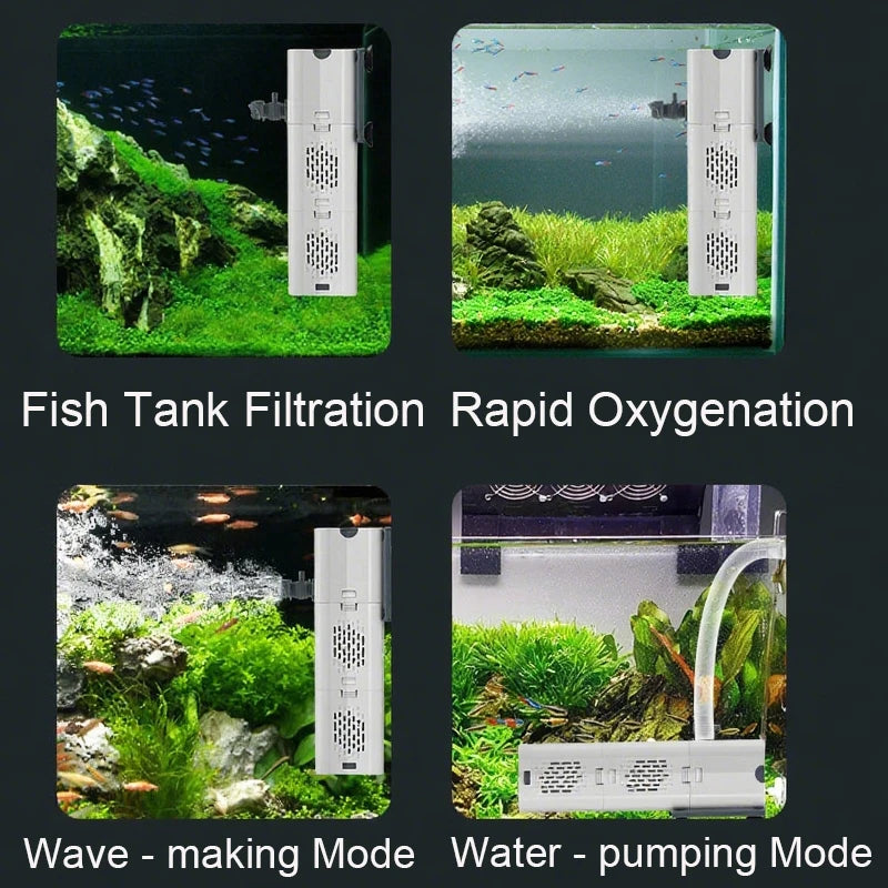 Silent Submersible Aquarium Filter Pump & Wave Maker