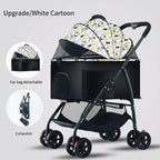 3-in-1 Lightweight Foldable Pet Stroller for Small & Medium Dogs & Cats — Outdoor Carrier with Car Seat Mode