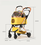 3-in-1 Pet Stroller with Car Seat (4-Wheel, Foldable, up to 36 lbs)