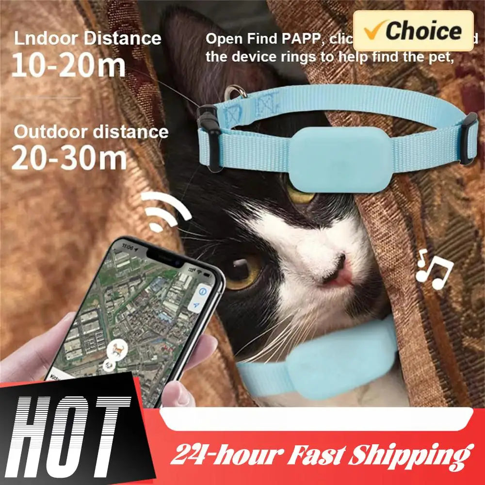 GPS Pet Tracker with Adjustable Collar - Smart Cat & Dog Tracking