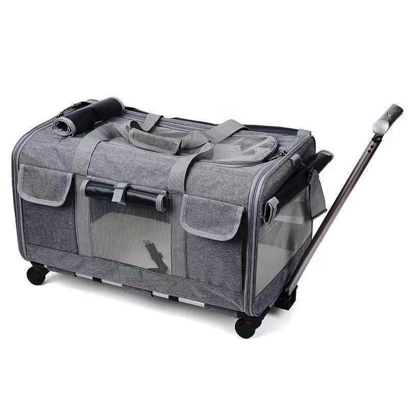 Oxford Square Fashionable Pet Stroller Travel Cage — Large Space