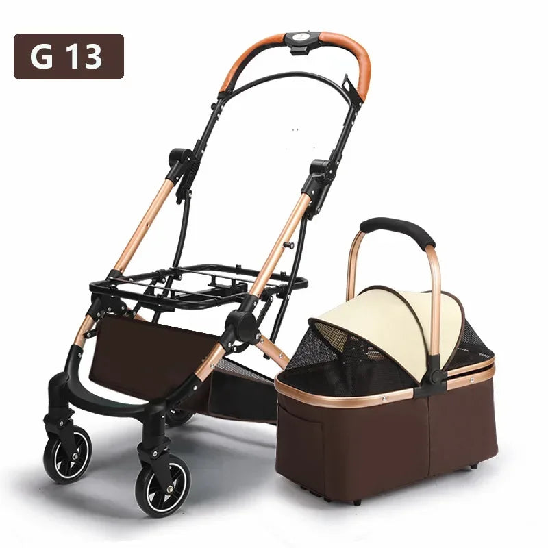 Car-Compatible Foldable Pet Stroller