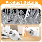 UVB Reptile Basking Lamp — Calcium & Vitamin D Light, 5.0/10.0/15.0