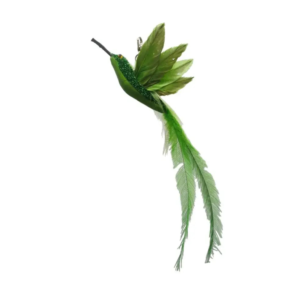 Hummingbird Long Pole Cat Teaser Stick — Interactive Feather Wand Toy for Kittens