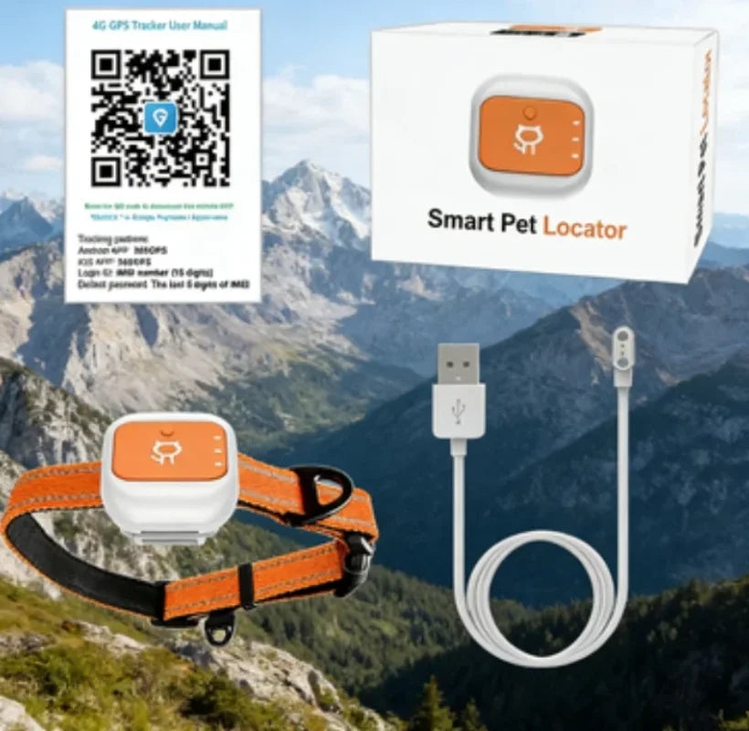 Mini GPS Pet Tracker Collar with Movement Alerts for Dogs & Cats