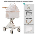 Luxury PU Leather Foldable Cat & Dog Travel Stroller — Lightweight
