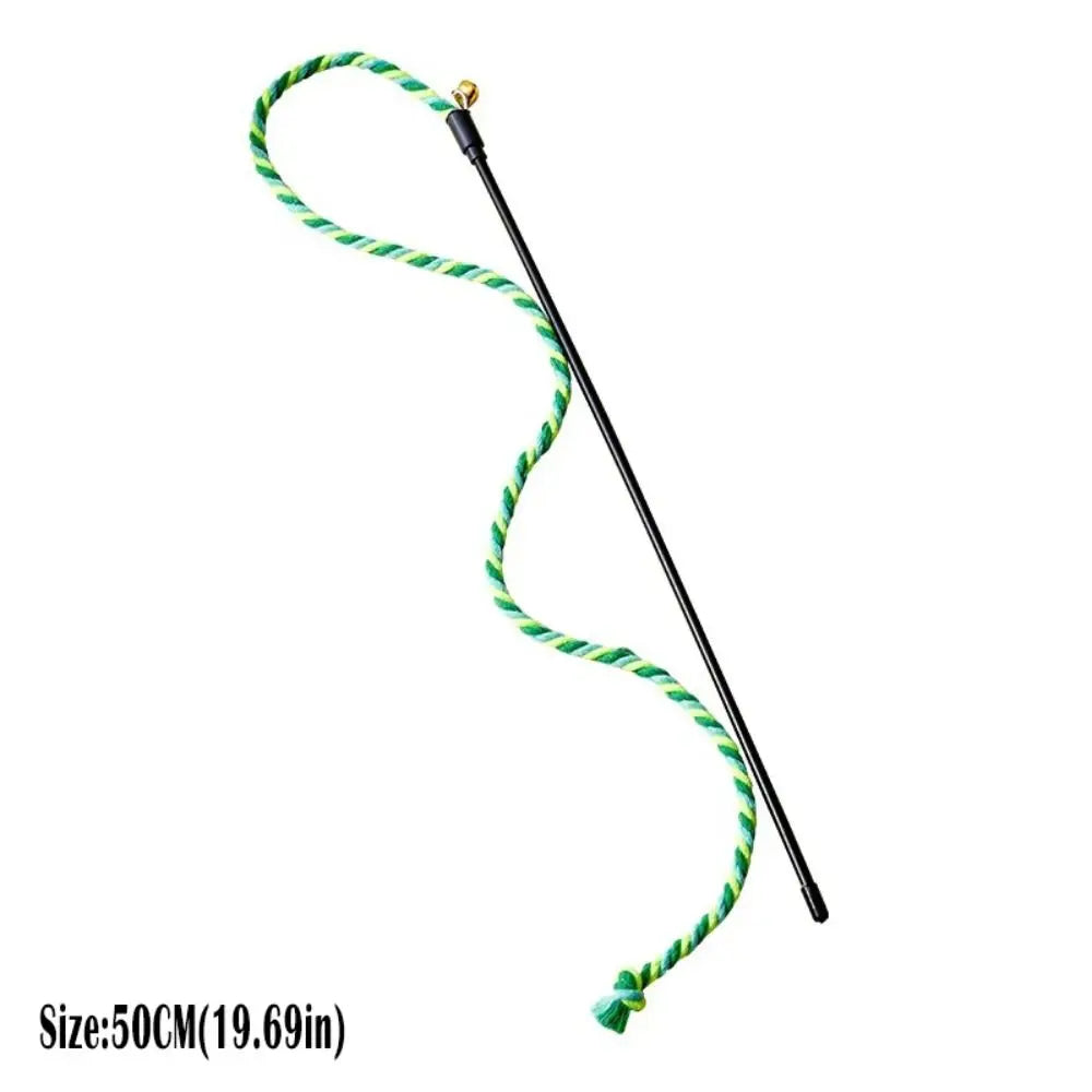 Feather Cat Teaser Wand with Bell — Lightweight Daily Exercise Toy