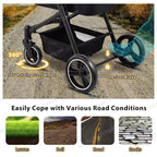 Convertible Single & Double Foldable Pet Stroller for Small & Medium Dogs & Cats — Portable Car Travel Carrier