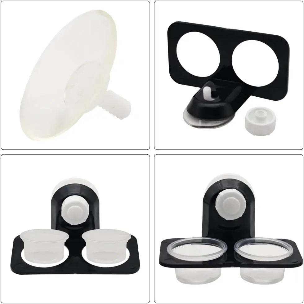 Gecko Feeder Ledge — Detachable Suction Cup Dish for Arboreal Reptiles