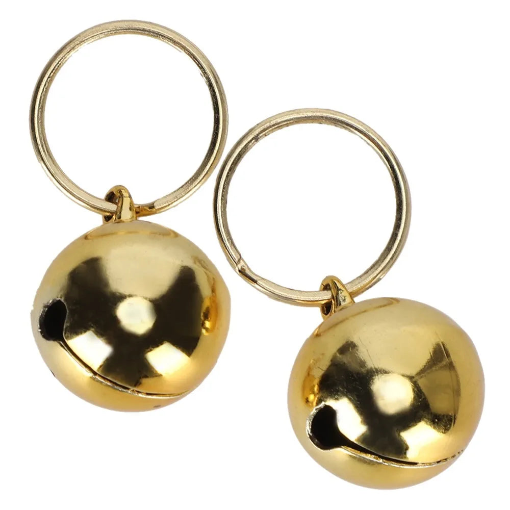 Pet Charm Dog Bells 2-Pack (Gold & Silver Tone, Polished)