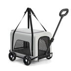 Portable Lightweight Foldable Pet Hand Cart for Small Dogs, Cats & Teddy Breeds