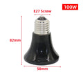 Mini Conical Ceramic Heat Emitter — No-Light Infrared Bulb, 20,000+ Hour Life