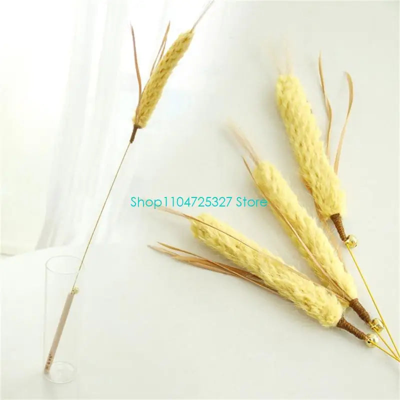 Bite-Resistant Straw Cat Chew Toy with Colorful Quills — Modifiable Interactive Cat Toy