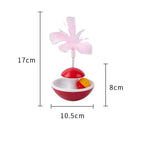 Self-Righting Feather Tumbler Cat Toy — Wobble & Bell Kitten Toy