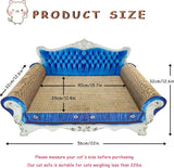 Couch-Shaped Cardboard Cat Scratcher Sofa with Catnip