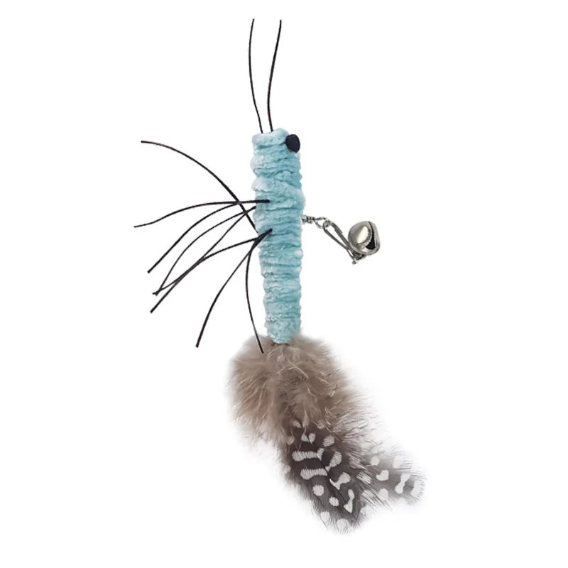 Interactive Feather Wand Cat Teaser Toy