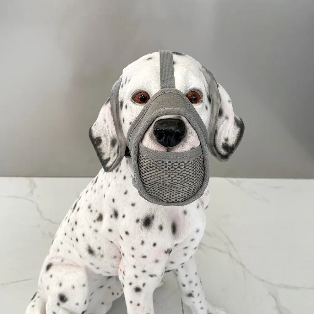 Dog Mesh Muzzle (Anti-Bite, Anti-Lick, Breathable, Adjustable)