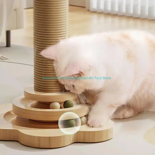 Pendant Cat Scratching Post with Interactive Track — Fun Scratcher for Indoor Cats