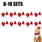 Christmas Pet Costume Set (Santa Hat & Scarf, Adjustable)